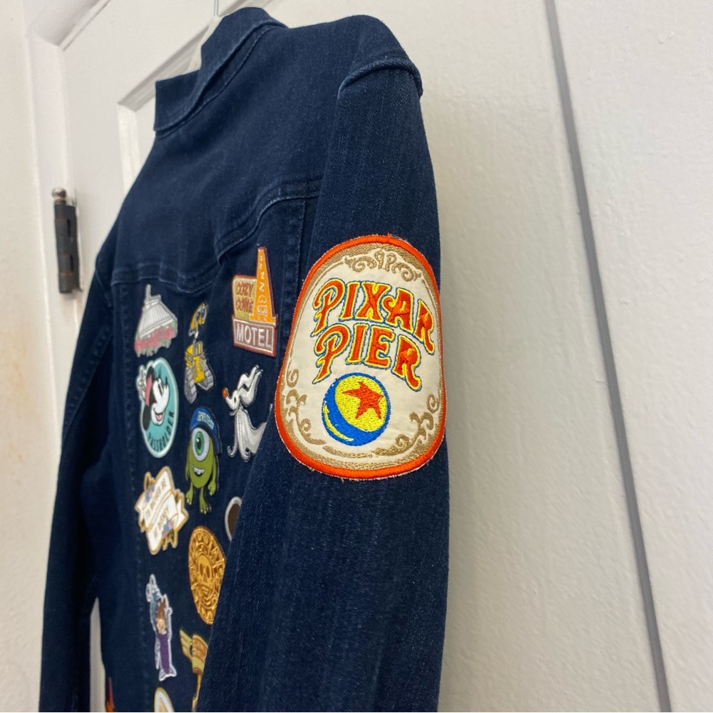 Disney Pixar Custom Levi’s Denim Patch Jacket Xl Jean Disneyland Patches Iron On View 3